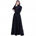 Umbrella abaya with cuff sleeves- Navy Blue